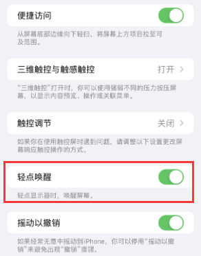 蒲城苹果授权维修站分享iPhone轻点无法唤醒怎么办 