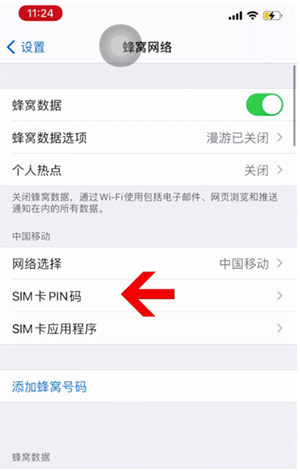 蒲城苹果14维修网分享如何给iPhone14的SIM卡设置密码 