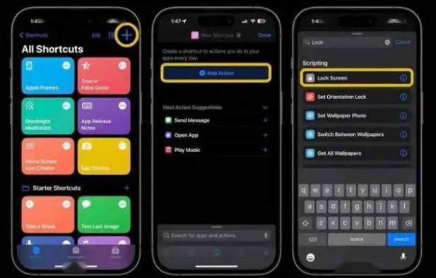 蒲城苹果14锁屏维修店分享iPhone14升级iOS16.4后如何创建锁屏快捷方式 
