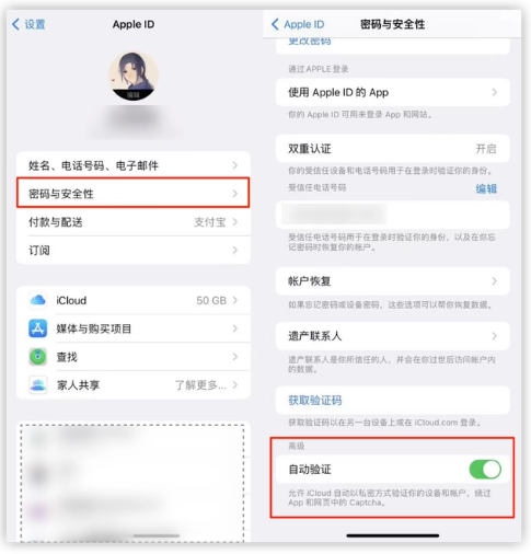 蒲城苹果手机维修分享iOS 16 自动验证功能开启方法 